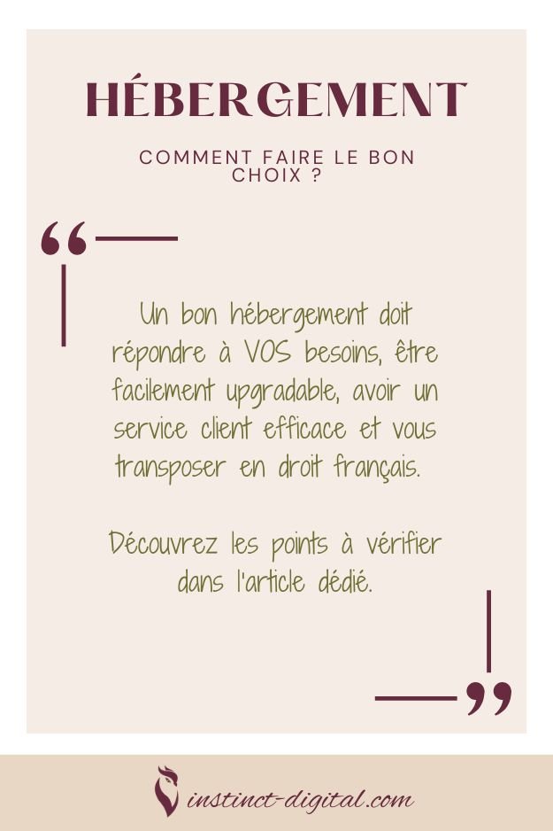 choisir son hébergement web